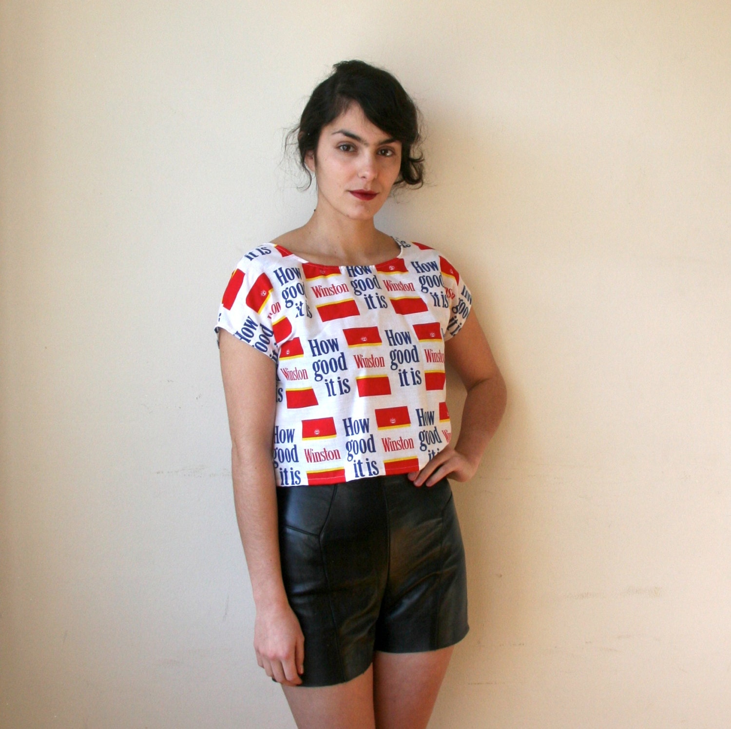 Winston Cigarette Crop Top Sz S