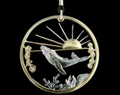 Cut Coin Jewelry - Maui Hawaii - Humpback Whale - Pendant