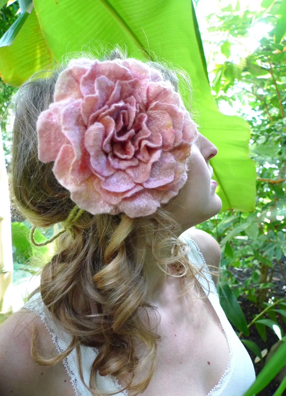 Headpiece, Felt Rose Fascinator