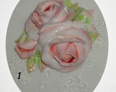 shabby chic handmade cabochon for jewelry scrapbooking crafts cottage home decor Large Rose 1