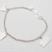 Custom Heart Charm Bracelet With 2 States, Heart & Handmade Clasp // Sterling Silver // Two States or Country Charms and a Heart Charm