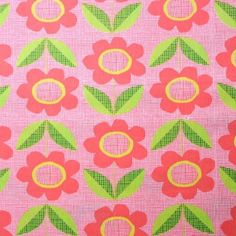 Blooms Red from Havana by Monaluna for Birch Fabrics- Half Yard