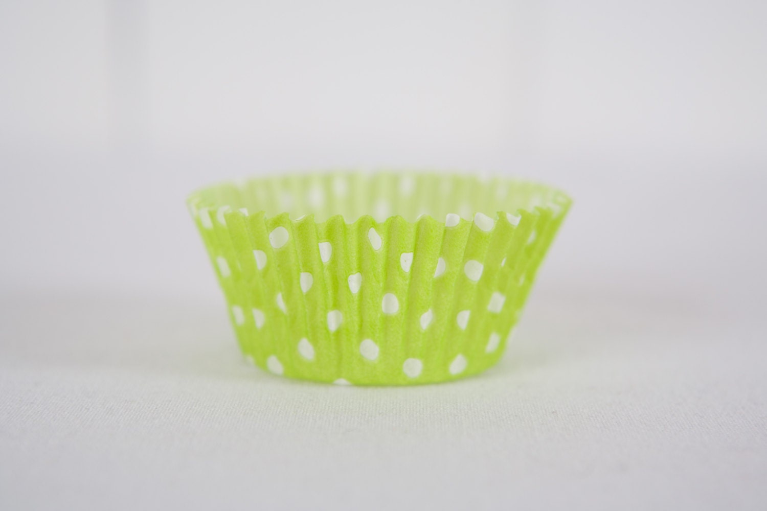 24 Cupcake Liners - Lime Green and White Polka Dot - Green Polka Dot Cupcake Liner Il_170x135