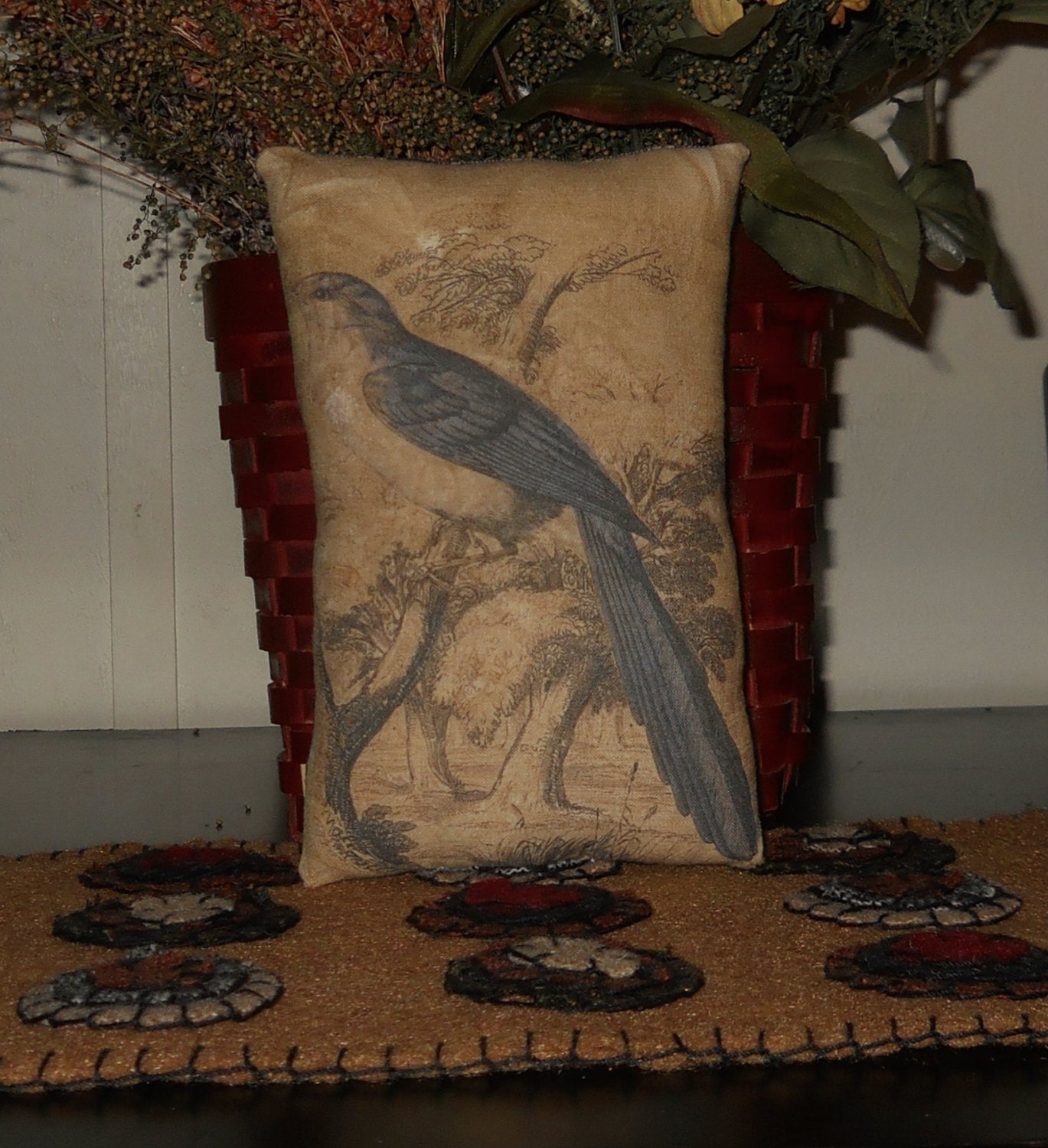 Printed Blue bird tuck
