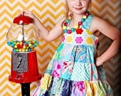 Avalon Patchwork Twirly Dress - Boutique outfit girls toddler baby summer unique