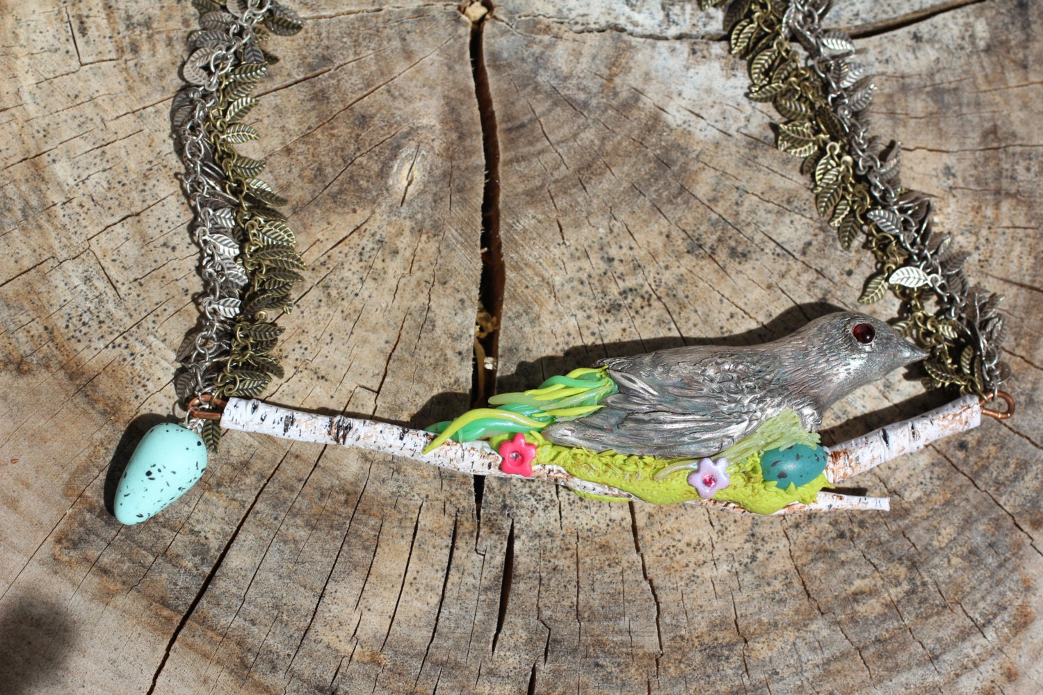 Bird on a Branch Necklace