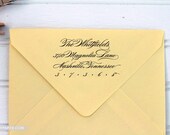 Traditional Calligraphy Return Address Stamp - Self-Inking Script Stamp