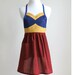 The WONDER HERO Woman's Full Super Hero Apron Pattern - multiple sizes - red, white, blue, yellow, stars