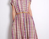 Rainbow Check Dress