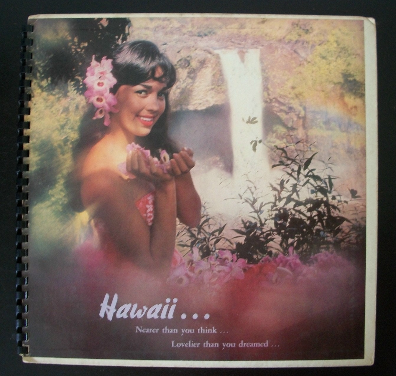 A Souvenir of Hawaii for You... Vintage Spiral Bound Book and 33 Record