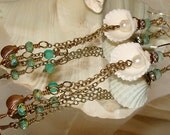Mermaid shell beach earrings pamelia designs