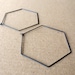 Silver Hexagonal Earrings