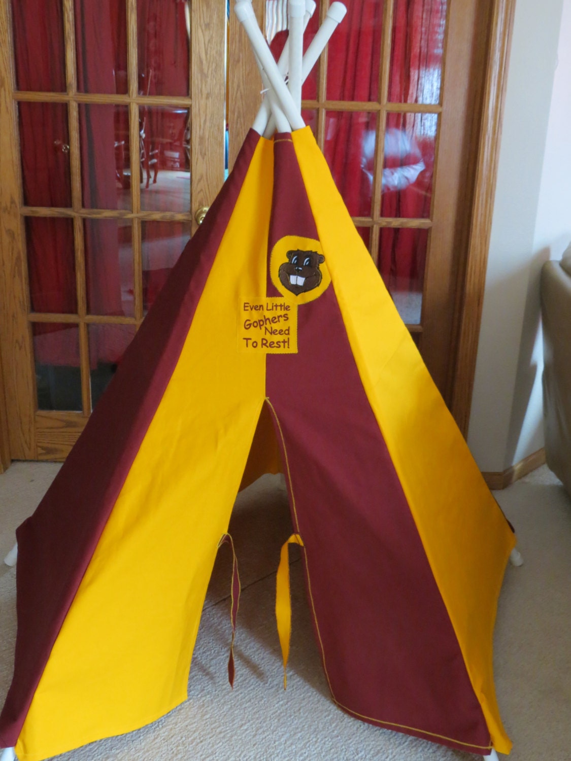 Tee Pee Play Hut/Tent - Personalized Sports Team CHOOSE YOUR TEAM - Great Gift - Boy or Girl