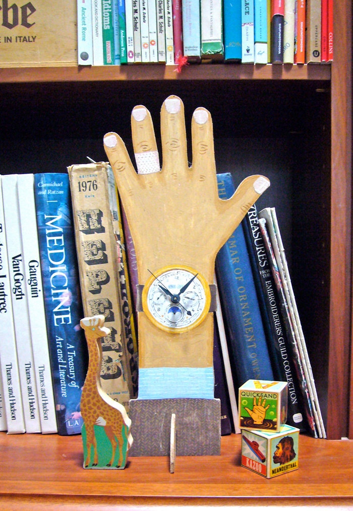 Handpainted wooden Clock Hand -- Mr Sloane No.2