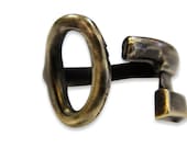 Bronze Skeleton Key Bypass Adjustable Ring - Gwen Delicious Jewelry Design