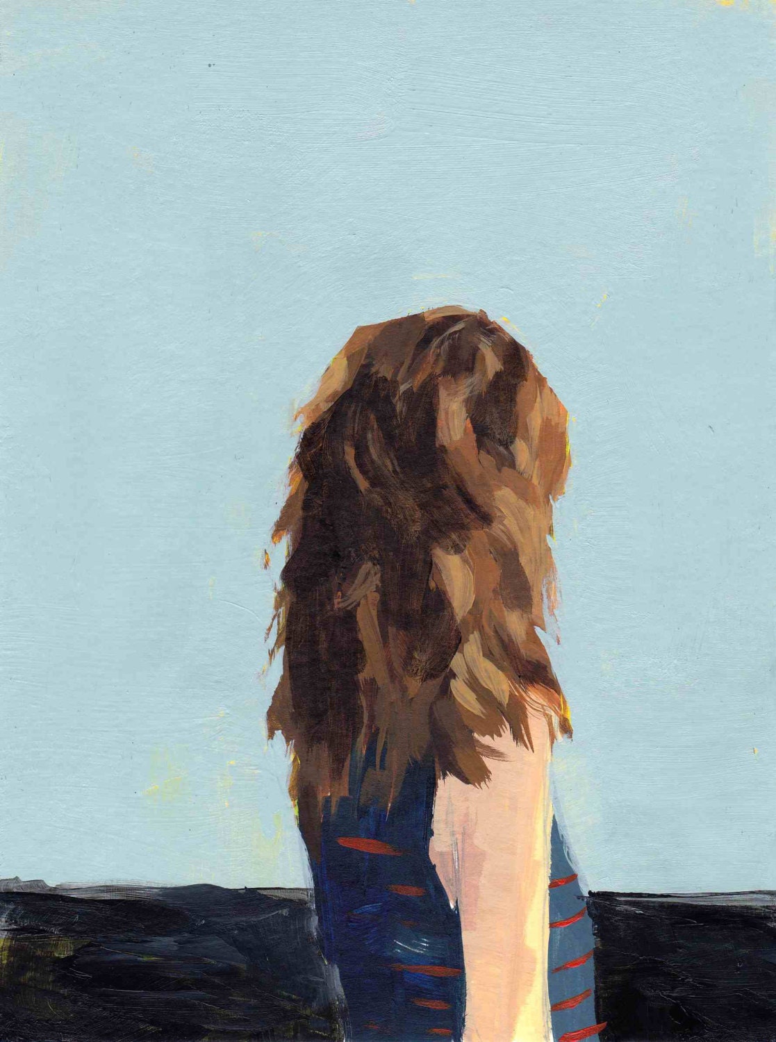 Calm . extra large art print poster of original acrylic painting painting