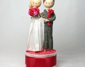 Custom Wedding Cake Topper with STANDARD LONG DRESS