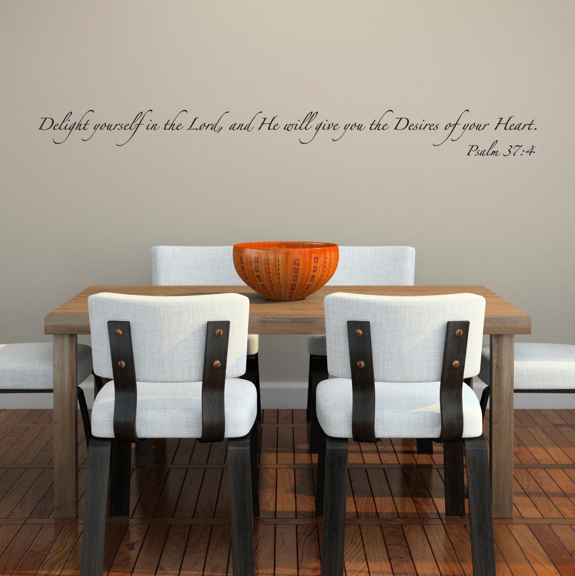 Delight yourself in the Lord Wall Decal - Scripture Wall Decal - Psalm 37:4 Wall Art