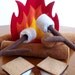 Felt Campfire Eco Friendly Children's Pretend Play Set - Camp Fire, 3 Logs, 2 S'mores, 2 Roasting Sticks, and 2 Roasting Marshmallows