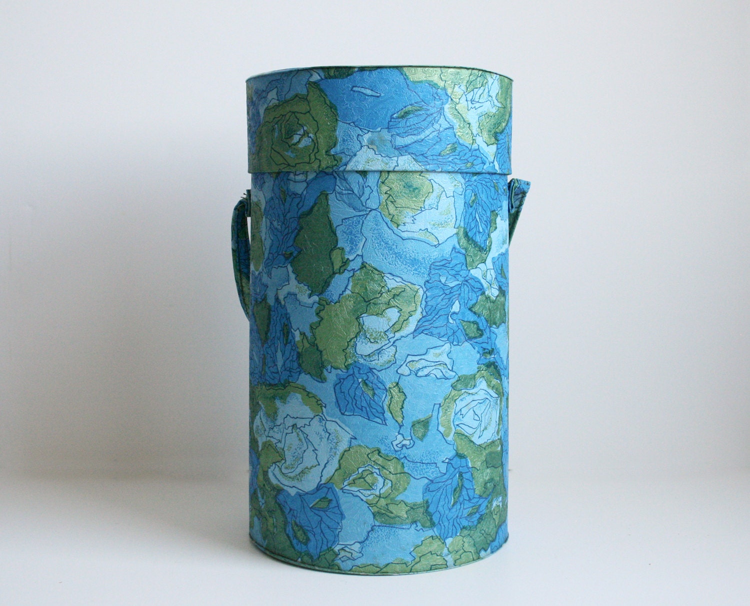 60s Floral Tube Case - Vintage Luggae - Vintage Storage
