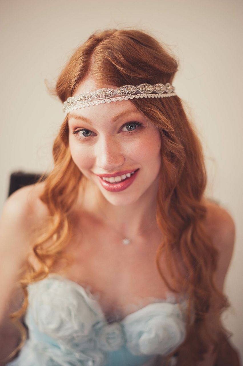 Victorian Bridal Embroidered Halo Headband  - 2012 Design