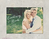 chic save the date card engagement announcement - "Chic Calligraphy"