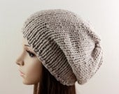 Slouchy Beanie Men s Women s Teen Slouchy Hat Hand Knit Lightweight Chunky Hat Pebble