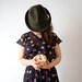 Spring dot dress, Japanese vintage, xs - small