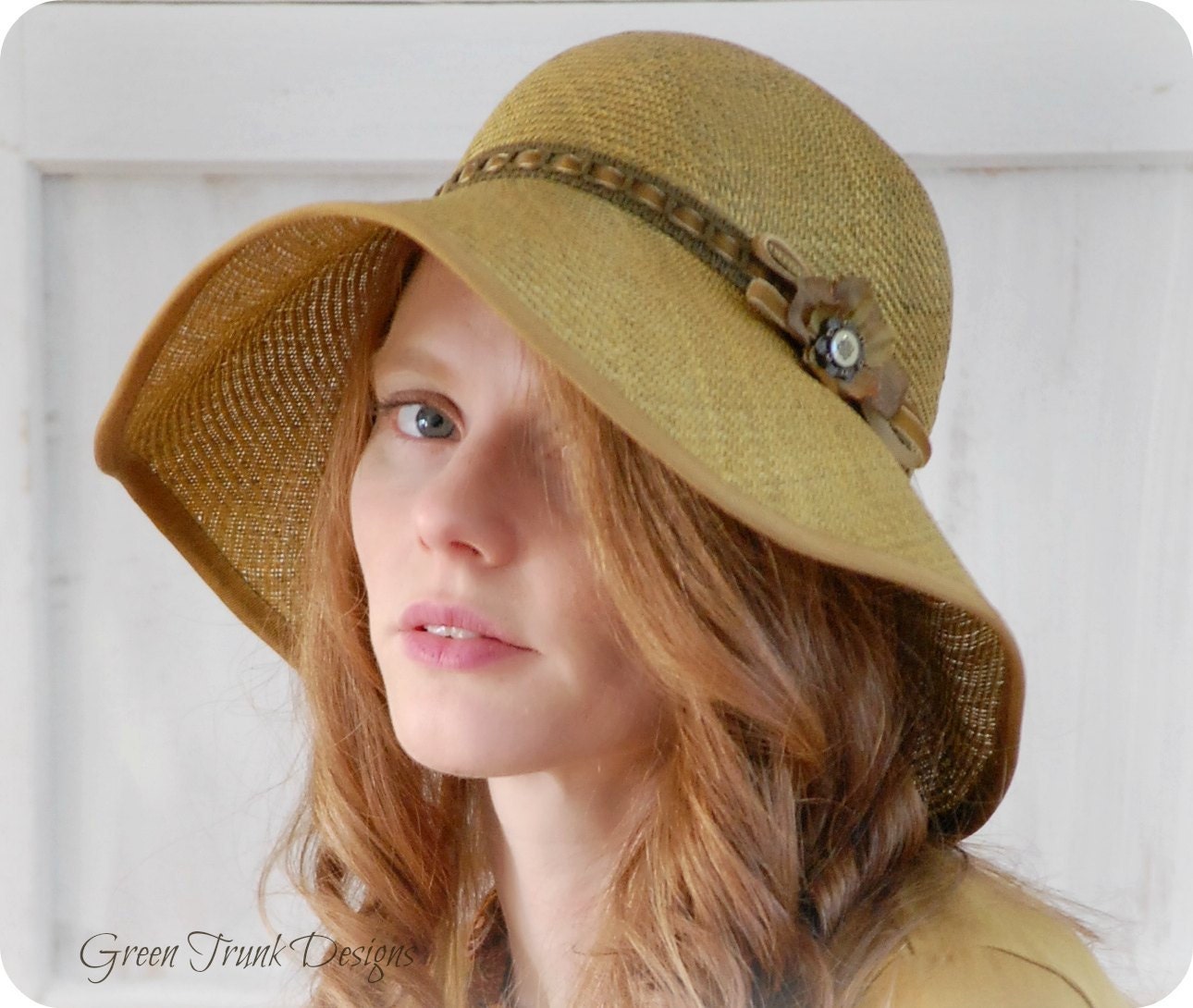 Golden Summer Wide Brim Straw Hat
