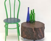 Walnut Stump Casters Roller Burnished Tree trunk