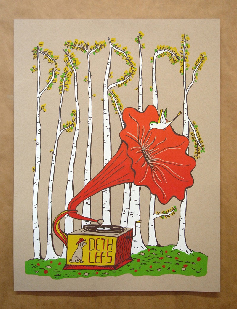 Patrick Dethlefs - hand pulled screenprint gig poster