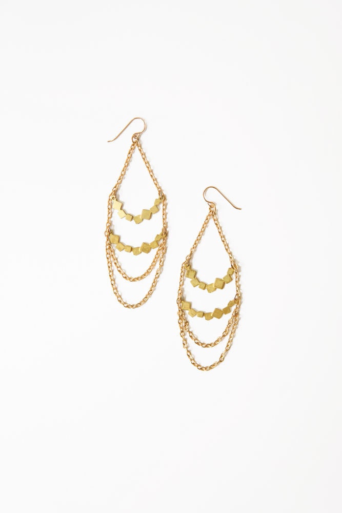 Ena // handmade in USA eco friendly chandelier earrings