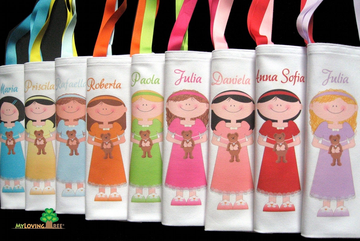 Personalized sleepover party sleepover birthday or slumber party themed favors goody bags for girls Il_170x135
