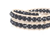 Black Onyx Double Wrap Bracelet Yoga Intention Jewelry