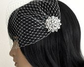 BIRDCAGE VEIL ,bridal comb, (2 items),bridal veil wedding, Bridal Hair comb,,bridal head piece,bridal hair accessories