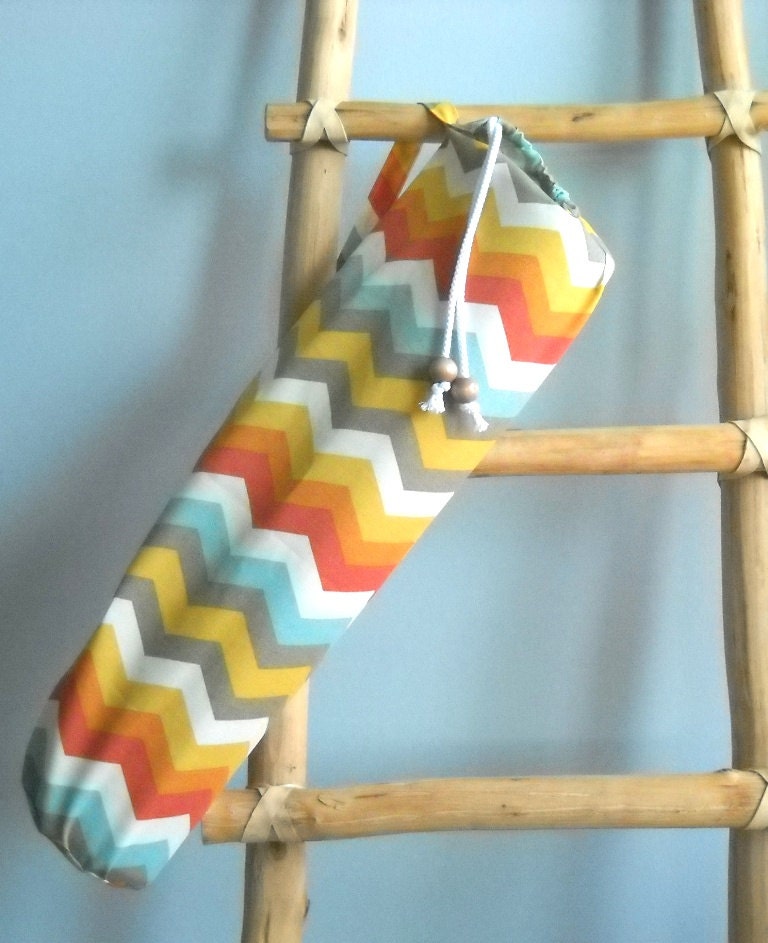 Yoga Mat Bag - Canvas, Chevron