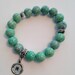 Riverstone and Initial Bracelet