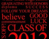 CUSTOM Graduation Subway Art - Digital Print