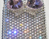 Deluxe Pink Crystal Bling Bow on Clear Crystal Diamond Rhinestone Back Case for Samsung Galaxy S4 IV handmade using 100% Swarovski Elements