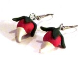 Luna Lovegood Radish Dangle Earrings - Harry Potter Jewelry - Geekery - Polymer Clay Food  - Handmade - Halloween - Gifts Under 10, 15, 20