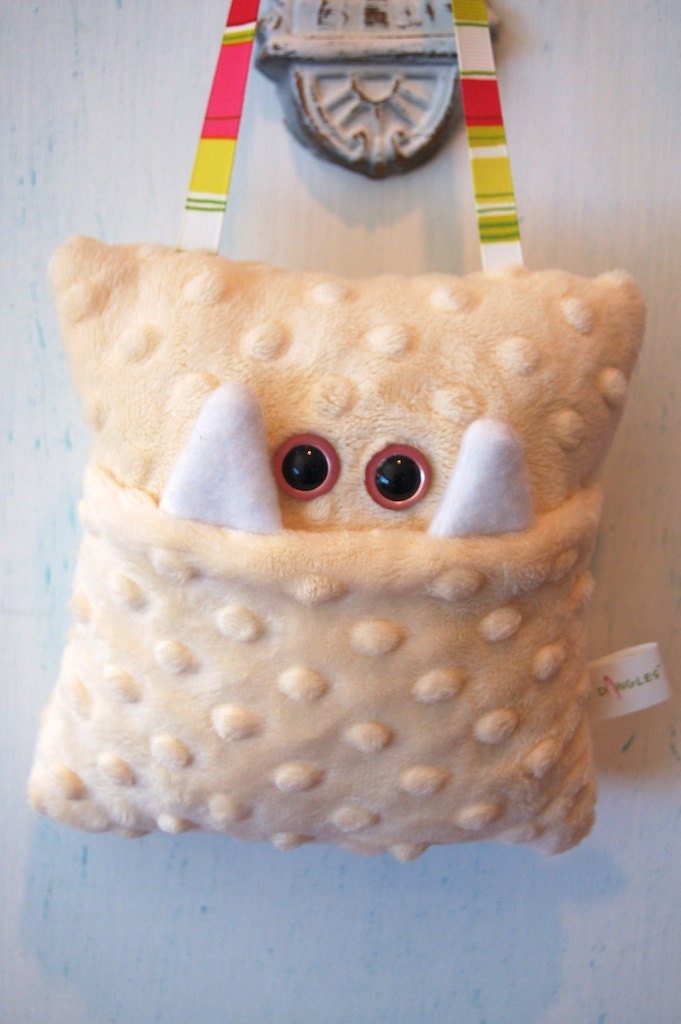 Light Yellow Tooth Fairy Pillow Monster