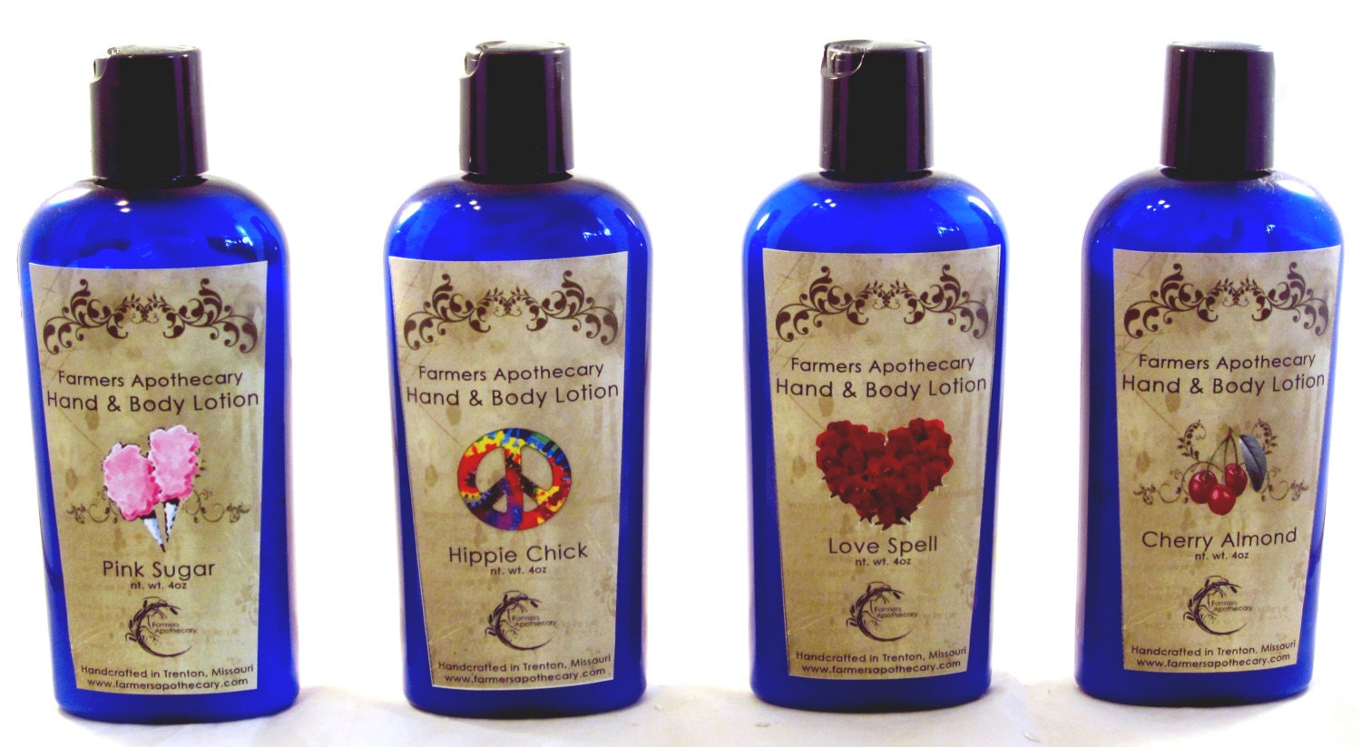 Hippie Chick Hand & Body Lotion 4oz Moisturizing Scented, Clean Lavender and Patchouli