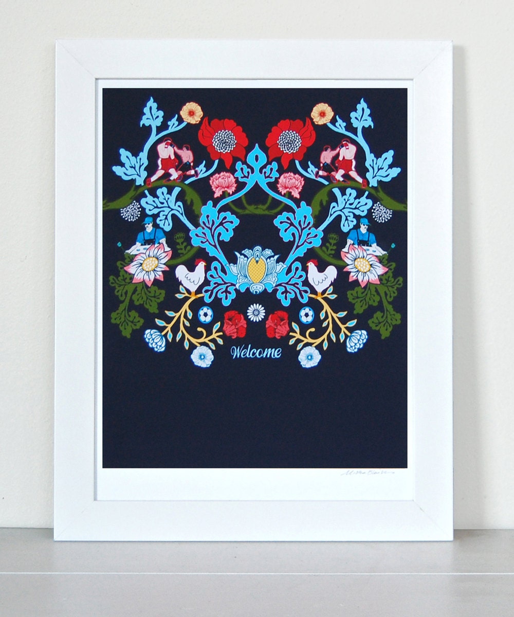 Welcome--Mixed Media Archival Print
