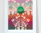 Love Wins, Typography Print, Inspirational Quote