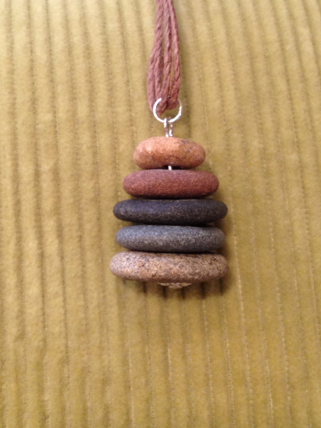 Zen like Lake Superior stacked stone necklace - dragonflyanddamsel Zen like Lake Superior stacked stone necklace - dragonflyanddamsel