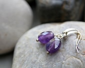 Violet - Amethyst Drop Earrings