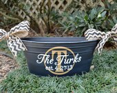 Personalized metal tub/beverage bucket-assorted colors available