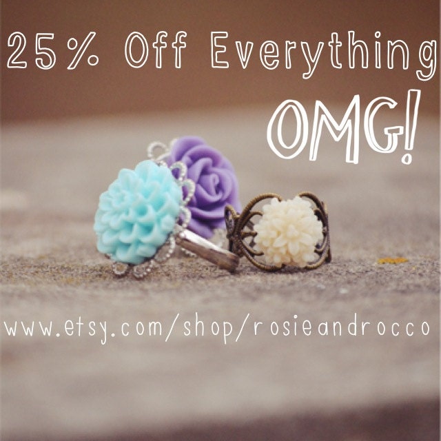 Sale, Sale Sale, 25% Off Absolutely Everything, Rings, Necklaces, Bracelets, Earrings, Hair, Gift With Purchases and Items Already On Sale