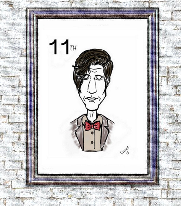 NEW Doctor Who 11th Doctor Illustration Art Print Matt Smith The Doctor