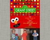 Sesame Street Elmo Inspired Birthday Party Invitation for your Birthday Boy - Digital File
